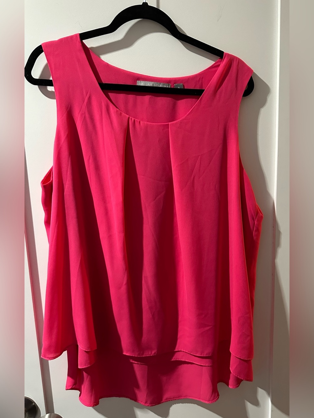 Valerie Stevens Hot Pink Layered Sleeveless Camisole